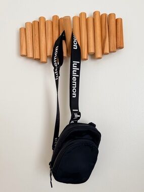 lululemon athletica Black Mini Crossbody Bag with Branded Strap